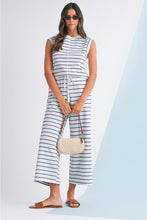 Load image into Gallery viewer, Rose Stripe Casual Tee and Wide Leg Pants Set