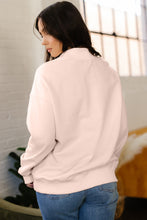 Load image into Gallery viewer, Sea Green Oversize Blessed Embroidered Mock Neck Sweatshirt