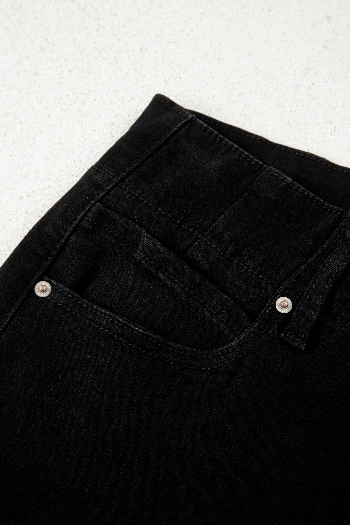 Bonbon 2-Button High Waist Wide Leg Jeans