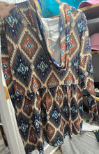 Load image into Gallery viewer, Aztec Hooded Babydoll Style Soft top
