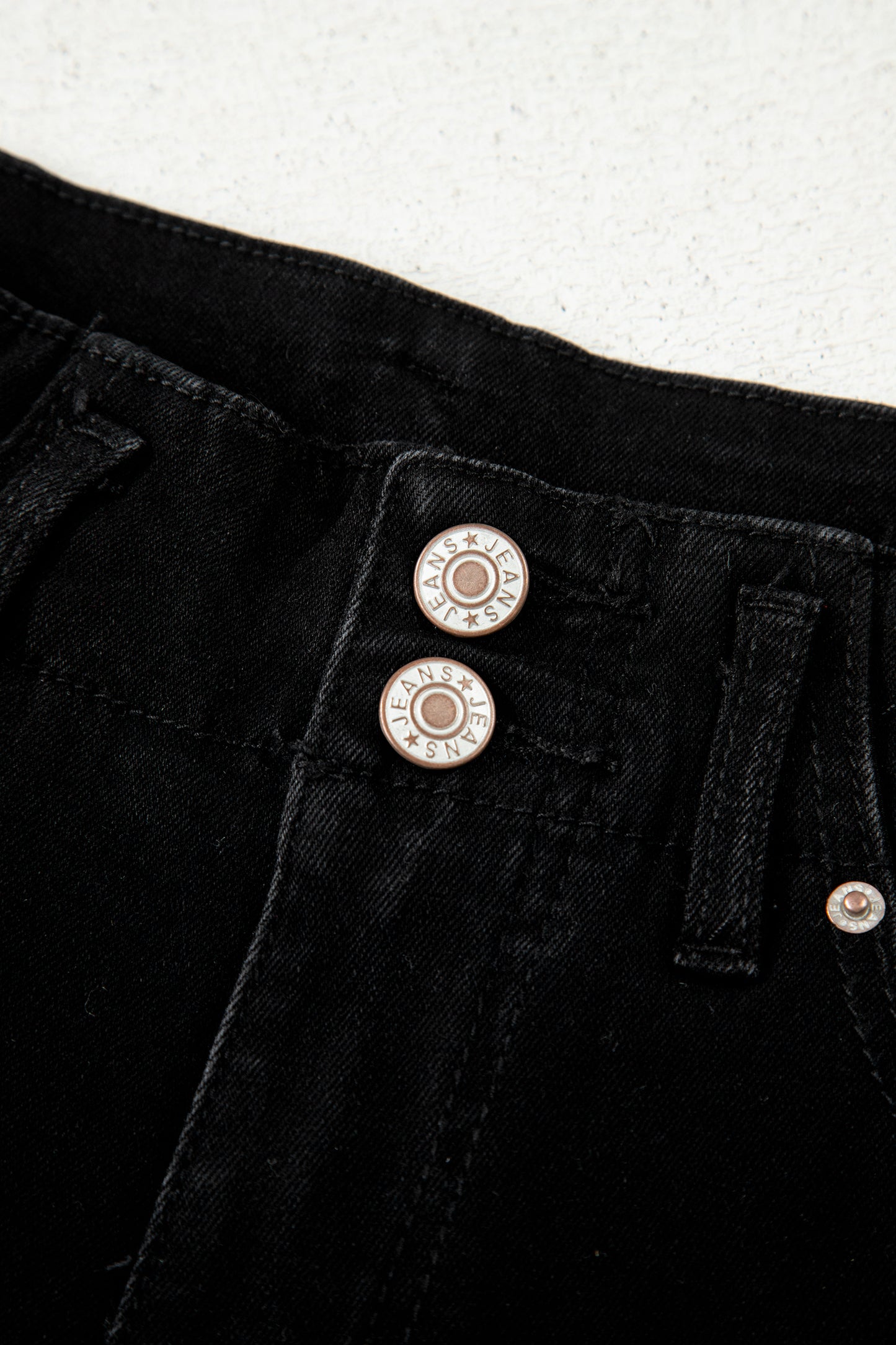 Bonbon 2-Button High Waist Wide Leg Jeans