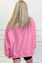 Load image into Gallery viewer, Sea Green Oversize Blessed Embroidered Mock Neck Sweatshirt
