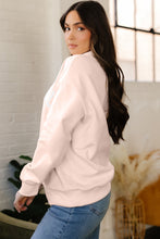 Load image into Gallery viewer, Sea Green Oversize Blessed Embroidered Mock Neck Sweatshirt
