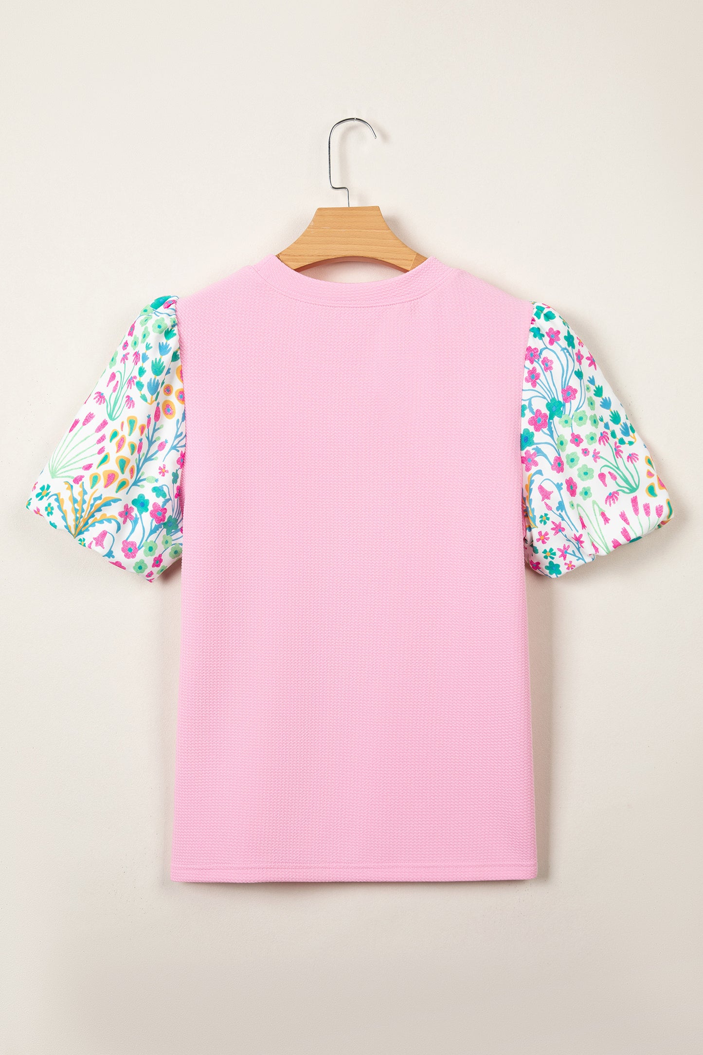 Floral Bubble Sleeve Blouse