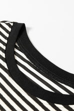 Load image into Gallery viewer, Purple Stripe Drop Shoulder Long Sleeve Top
