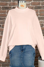 Load image into Gallery viewer, Sea Green Oversize Blessed Embroidered Mock Neck Sweatshirt
