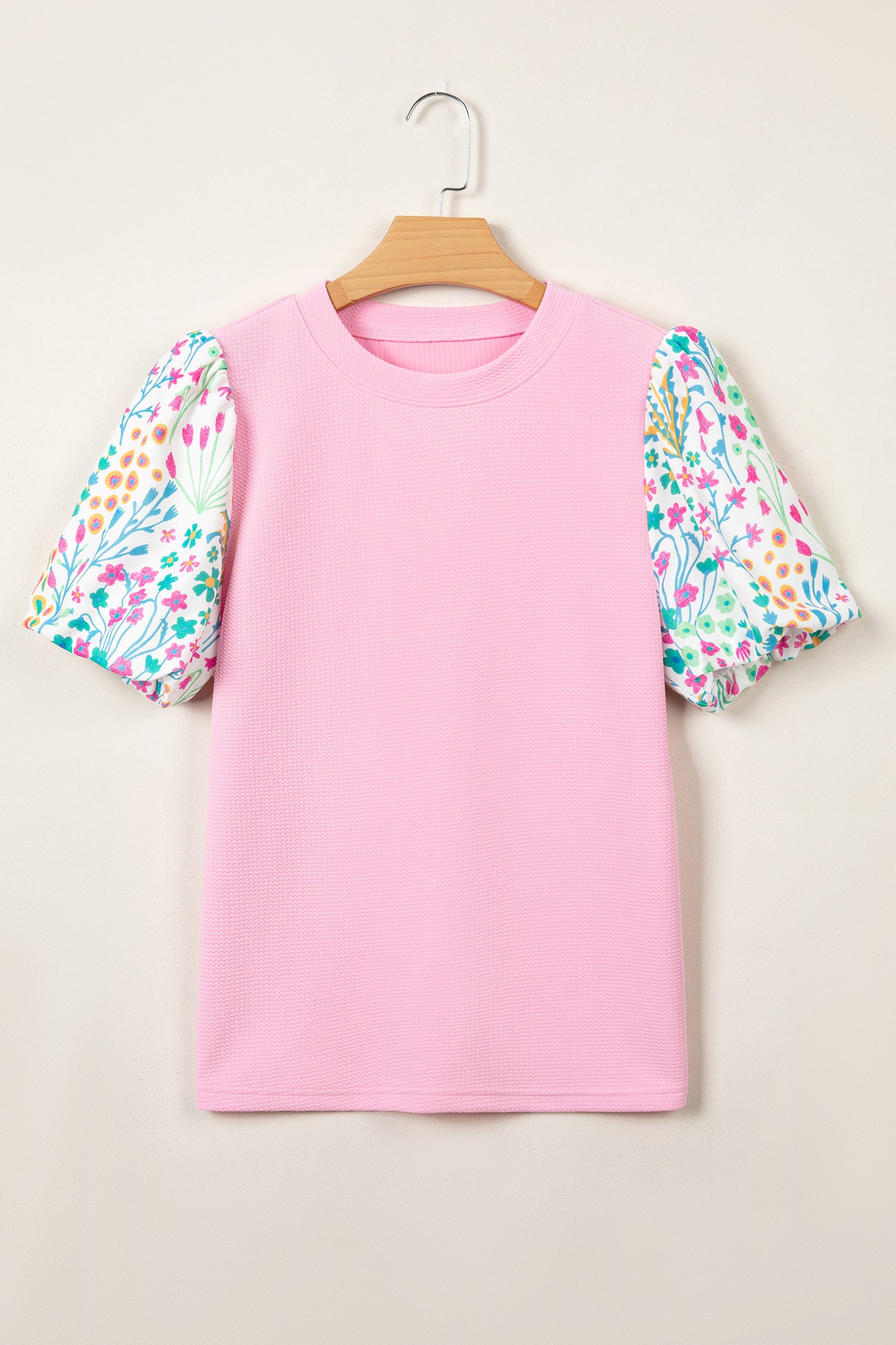 Floral Bubble Sleeve Blouse