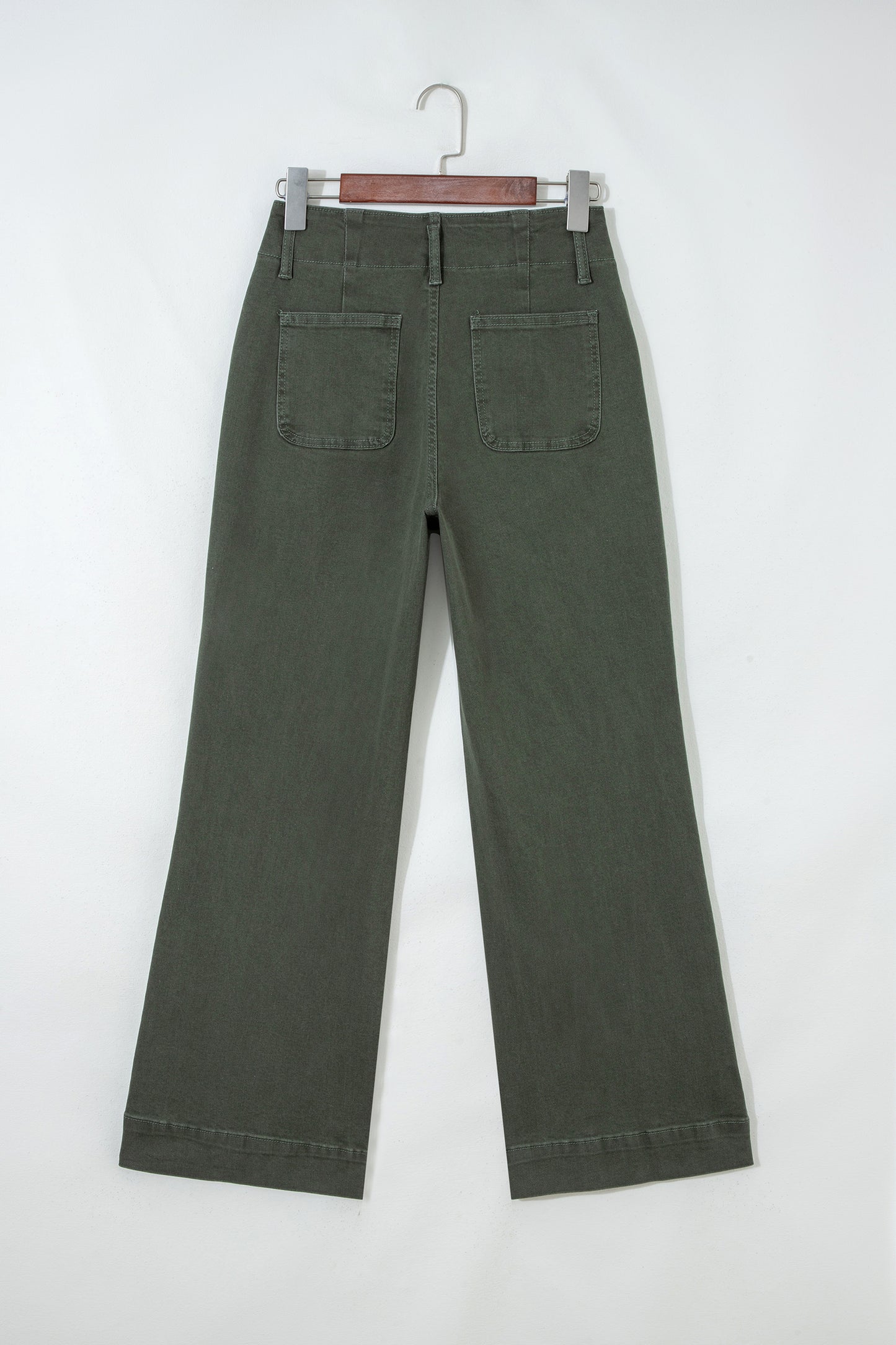 Bonbon 2-Button High Waist Wide Leg Jeans